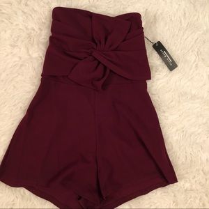 Burgundy romper